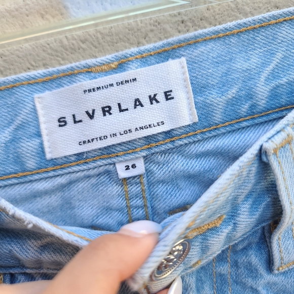 SLVRLAKE | London High Rise Straight Jeans in Clear Skies Light Wash Size 26 - Picture 3 of 13